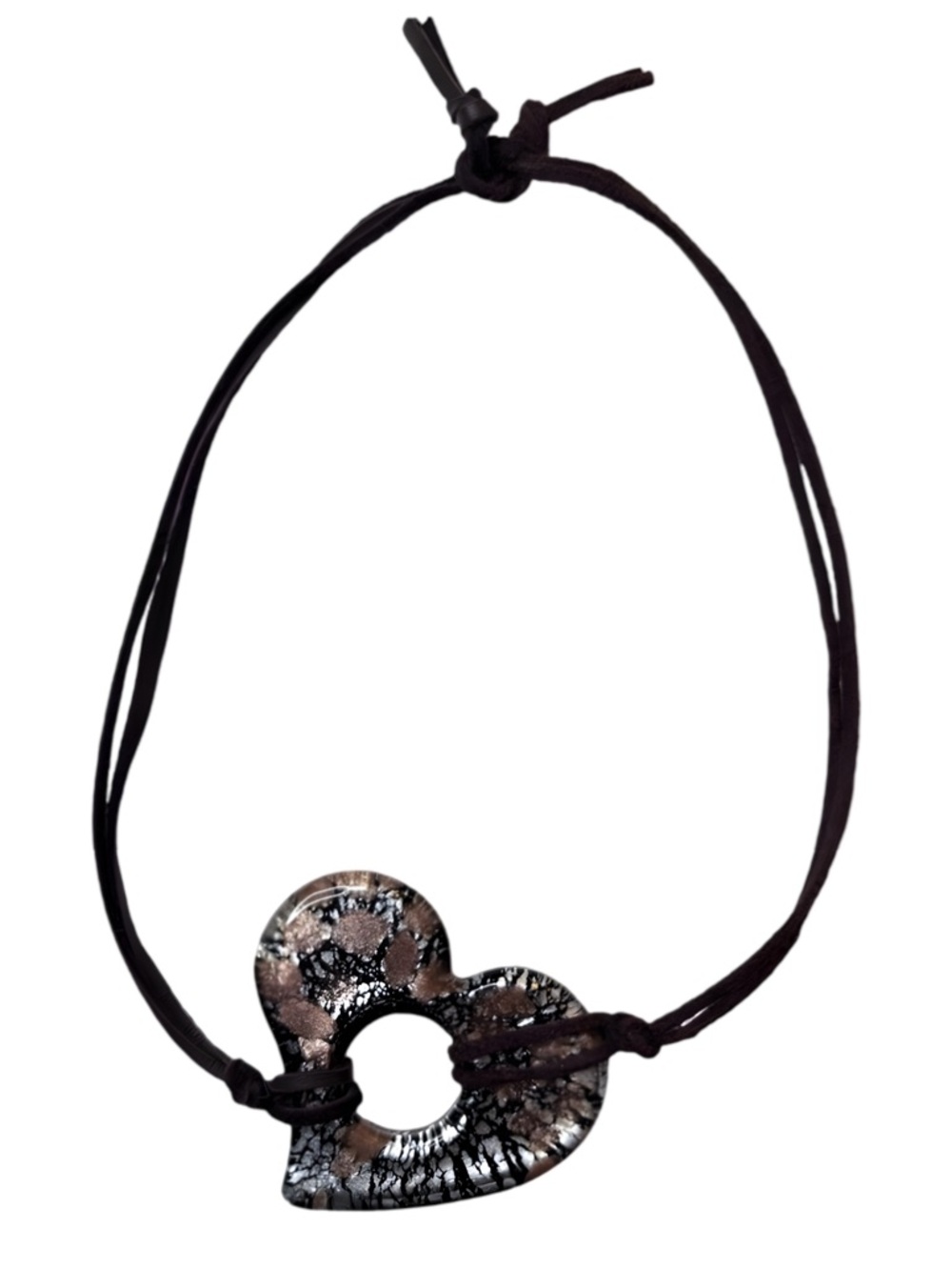 🍒NEW Theater Kid Handmade Reversible Choker with Murano Glass Heart